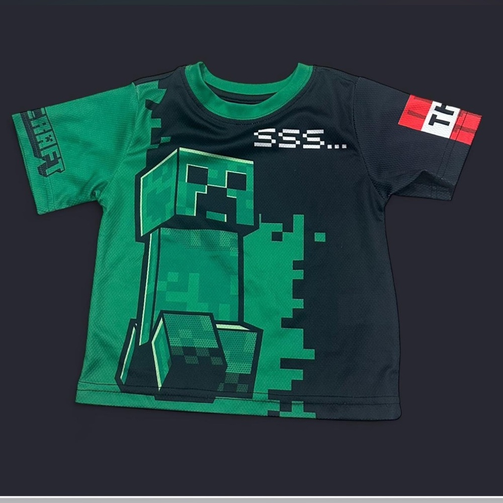 Minecraft Kids Creeper jersey - Green & Black